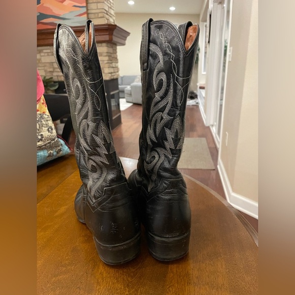 Dan Post Milwaukee Black Western Cowboy Boots 10.5 Extra Wide - Picture 4 of 12